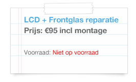 3gs front lcd niet op voorraad